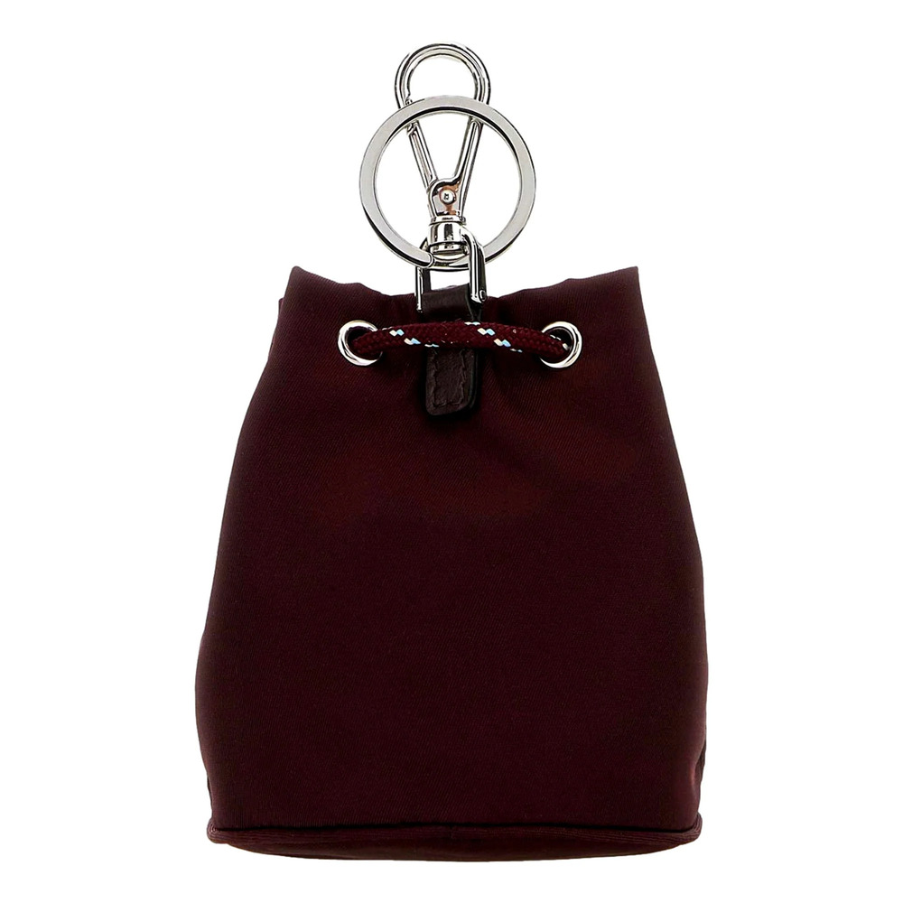 Prada Speedrock Burgundy Re-Nylon Drawstring Pouch Bag